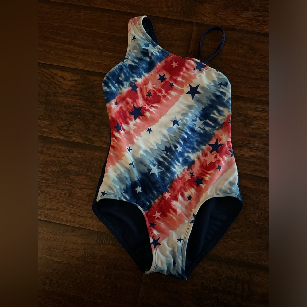 Girls 10 Swimsuit Fourth of July Summer one Piece